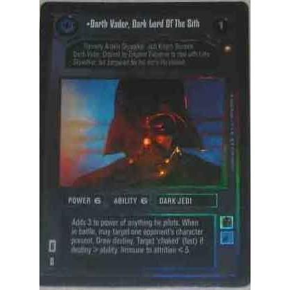 スターウォーズ Decipher Ccg - ダース・ベイダー Lord Of The シス Black Border 限定版 Super Rare Foi
