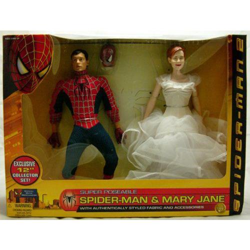 スパイダーマン 2 Wal-mart 限定 12” Collector Doll セット with スパイダーマン & Mary Jane Dolls ア