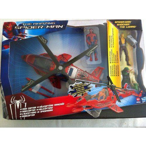 The Amazing スパイダーマン Web Copter with スパイダーマン， Shocker and Lizard 図形 ゲーム、おもちゃ-フィギュア本体-フィギュア