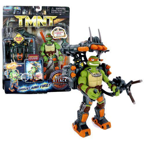 Playmates Year 2007 ティーンエイジ・ミュータント ニンジャ タートルズ TMNT Movie Auto Attack シリー ゲーム、おもちゃ-フィギュア本体-フィギュア