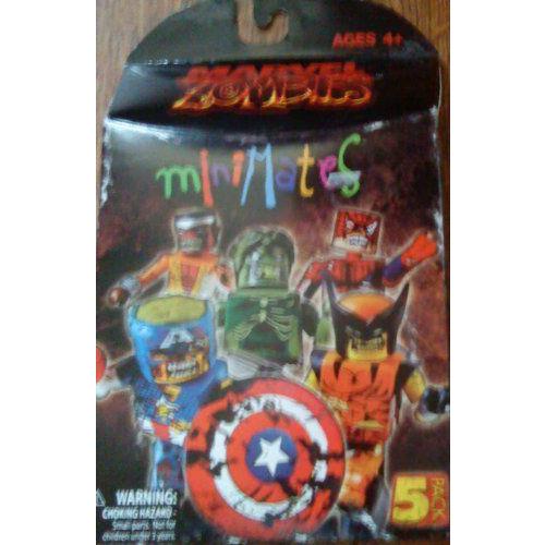 マーベル Zombies Mini Mates Mib - Includes ウルヴァリン， スパイダーマン， キャプテン・アメリカ，