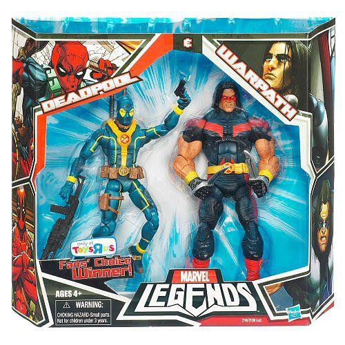 マーベル Legends Fans Choice 限定 アクション フィギュア 2Pack Deadpool Blue Yellow Outfit Warpath