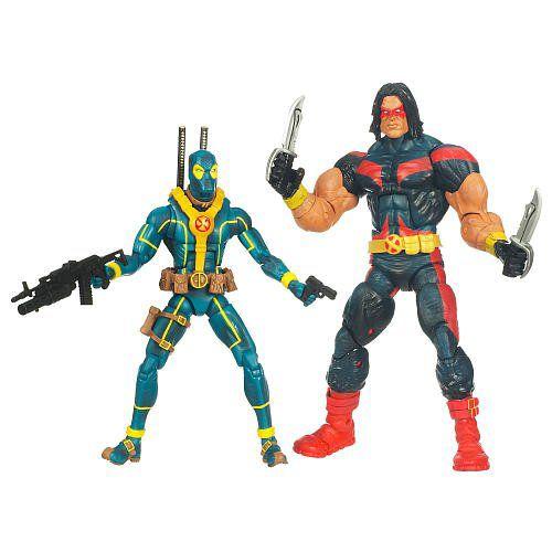 マーベル Legends Fans Choice 限定 アクション フィギュア 2Pack Deadpool Blue Yellow Outfit Warpath_1