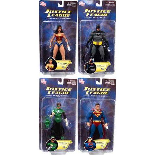 DC Direct ジャスティス・リーグ Classic Icons シリーズ 1 セット of 4 アクション フィギュア バットマ
