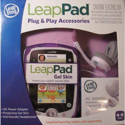 LeapFrog(リープフロッグ) LeapPad Plug \u0026 プレイ アクセサリー 限定 パープル Gel Skin， ACアダプター an