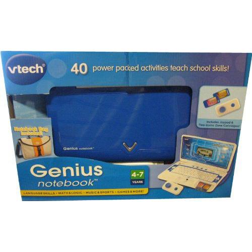 Vtech Genius Notebook ラップトップ コンピューター (ブルー) with Carrying Bag