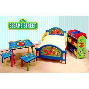 Sesame Street(セサミストリート) エルモ - Room-in-a-Box - Toddler Bed / テーブル / Toy Bins｜worldselect