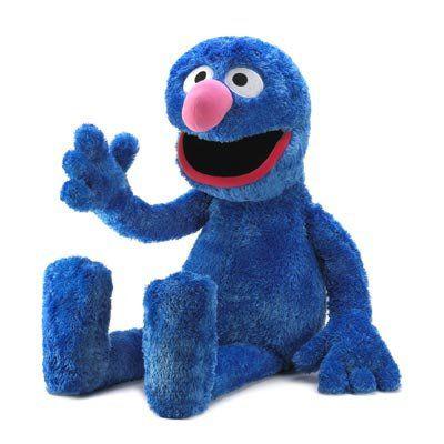 Sesame Street(セサミストリート) STUFFED PLUSH PUPPET 毛の荒物 GROVER JUMBO 大きさ 14” x 13 1/2” その他おもちゃ-ゲーム、おもちゃ