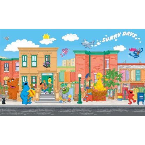 RoomMates JL1214M Sesame Street(セサミストリート) Full サイズ Prepasted Wall Mural | 