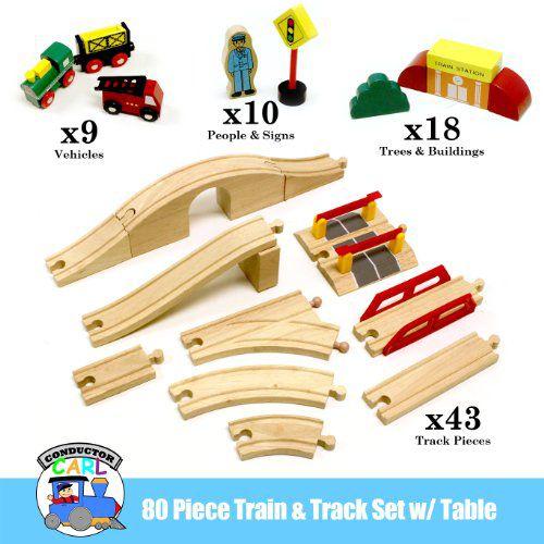 Conductor Carl 80 ピース Train テーブル and Playboard セット. 100% Compatible with Thomas(機関車ト |  | 02