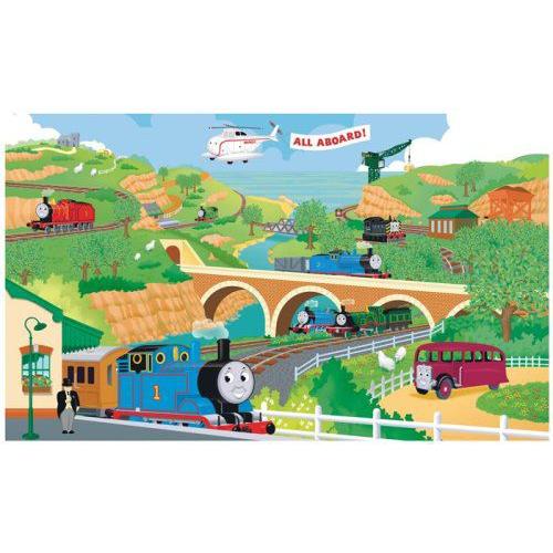 RoomMates YH1418M Thomas(機関車トーマス) the Train Prepasted Chair Rail Mural， 6 by 10-Foot｜worldselect