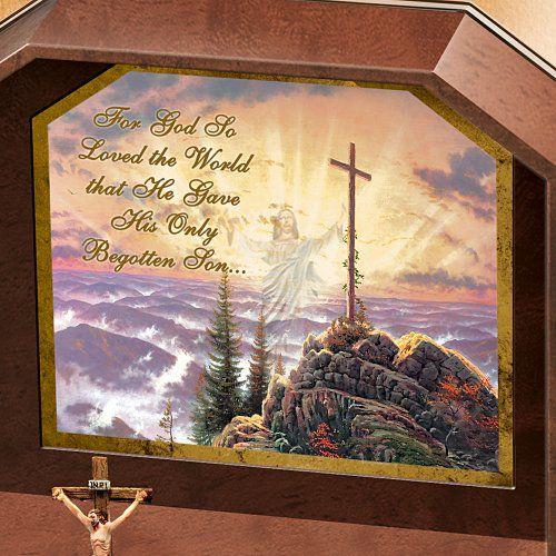 Thomas(機関車トーマス) Kinkade ”Visions Of Christ” Wooden ミュージックボックス by The Bradford E |  | 01