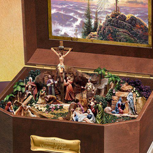 Thomas(機関車トーマス) Kinkade ”Visions Of Christ” Wooden ミュージックボックス by The Bradford E |  | 02