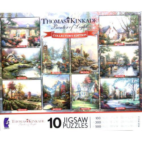 Thomas(機関車トーマス) Kinkade コレクター's エディション 10 Jigsaw パズル Box セット - MADE IN USA