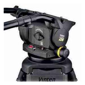 Vinten Vision 250 Pan \u0026 Tilt Head, Black with Quickfix / 4-Bolt Flat Base, Supports 73 lbs.