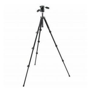 Manfrotto 294 4-Section Aluminum Tripod with 3-Way Head, 8.81 lbs(4kg) Load Capacity