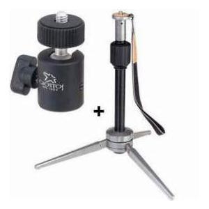 Giottos QU 305B U.pod Mini Compact Tabletop Tripod/Monopod with MH-1004 Mini Ballhead, Supports 1