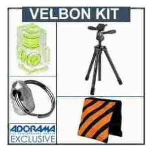 Velbon Ultra LUXi-L Aluminum Tripod with Quick Release PHD-41Q Pan/Tilt Head Kit, with Double Bub