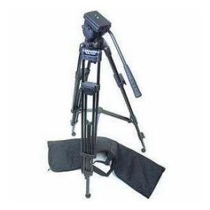 Bescor TH-770 Aluminum 2-Stage Tripod with 65mm Ball Base Fluid Head, Mid-Level Spreader \u0026 Case,