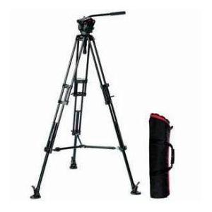 Manfrotto 501HDV Fluid Video Head with 546B Aluminum Tripod Legs, Maximum Height 65\", Supports 13