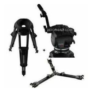 Cartoni Focus 固定ディスク Fluid Head with 2 Stage Aluminum Smart Stop ENG Tripod, Mid-Level Spreader and S カメラアクセサリー-三脚