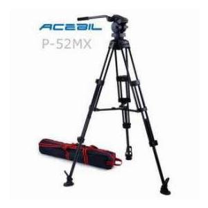 Acebil P-52MX Professional Tripod System with H50 Fluid Head, T752 Aluminum Tripod, MS-3 Mid Leveの画像