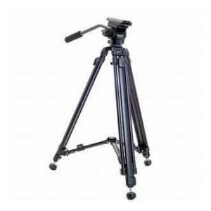 Slik / Daiwa DST-33 Lightweight Aluminum 3 Stage Video Tripod System with Fluid Head, Maximum Hei