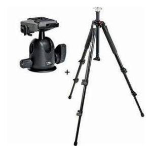 Manfrotto 190XB 3 Section Black Aluminum Tripod Legs, with Manfrotto Compact Ball Head 496 w/ RC2｜worldselect