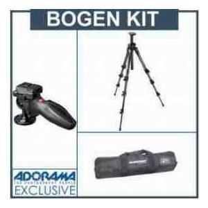 Manfrotto 190CXPRO4 4 Section Carbon Fiber Pro Tripod Kit, with 324RC2 Lightweight Adapto Technop