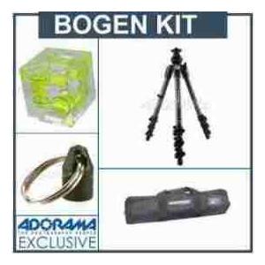 Manfrotto 055CXPRO4 Tripod-4 Section Kit, with Adorama Tripod Case, Double Bubble Level, Tripod H