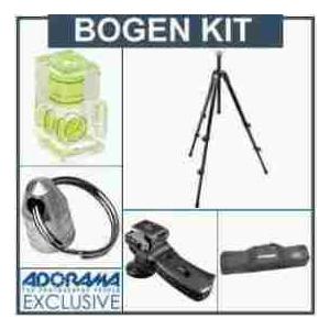 Manfrotto 055XDB Black Basic Tripod Kit, with Manfrotto 322RC2 Head, Adorama Deluxe Tripod Case, | 