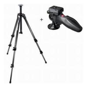Manfrotto 190CX3 3 Section Carbon Fiber Tripod with Manfrotto 324RC2 Lightweight Adapto Technopol