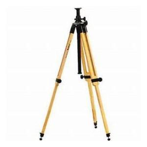 Berlebach 2042 Two-section Wood Tripod Legs with Leveling Ball \u0026 Center Column, Height up to 65\