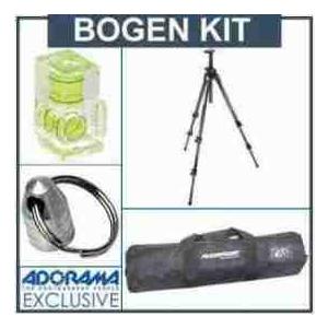 Manfrotto 190CXPRO3 3 Section Carbon Fiber Pro Tripod Legs Kit, with Adorama Deluxe Tripod Case,