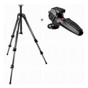 Manfrotto 190CX3 3 Section Carbon Fiber Tripod with Manfrotto 327RC2 Lightweight Magnesium Body J