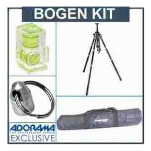 Manfrotto 458B Neotec Black Tripod Legs Kit, with Adorama Tripod Case, Double Bubble Level, Tripo