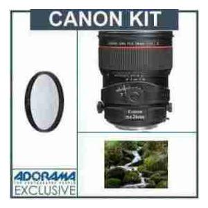 Canon TS-E 24mm f/3.5L II Tilt-Shift Lens - USA Warranty - Advanced Kit - with B + W 82mm Wide An