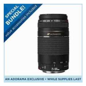 Canon EF 75-300mm F/4-5.6 III USM Autofocus Telephoto Zoom