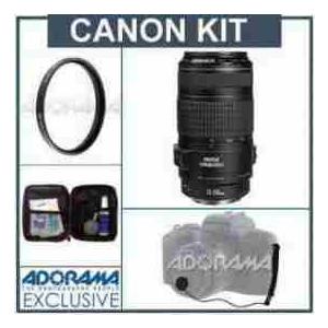 Canon EF 70-300mm f/4-5.6 IS USM Autofocus Lens Kit， USA with Pro Optic 58mm MC UV Filter， Lens C