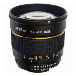 Samyang 85mm f/1.4 Aspherical Lens for Nikon with Focus Confirm Chip， Manual Focus