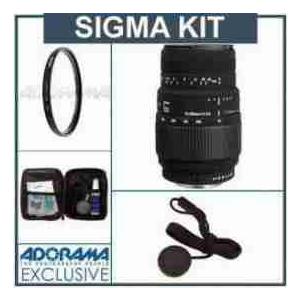 Sigma 70-300mm f/4-5.6 DG Macro Tele Zoom Lens Kit, for Canon EOS Cameras with Tiffen 58mm UV Fil｜worldselect