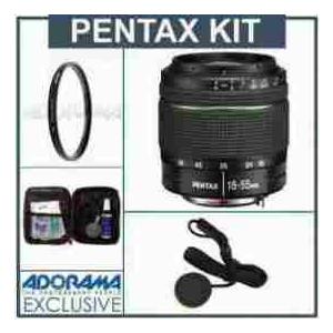 Pentax SMCP-DA 18-55mm f/3.5-5.6 AL WR(Weather Resistant) Af Lens Kit， with Tiffen 52mm UV Filter
