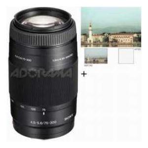 Sony 75-300mm f/4.5-5.6 a(alpha) Mount Digital SLR Telephoto Zoom Lens Kit， with Tiffen 55mm UV F