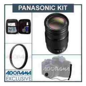 Panasonic Lumix G Vario 100-300mm f/4.0-5.6 MEGA O.I.S. Zoom Lens with Accessories