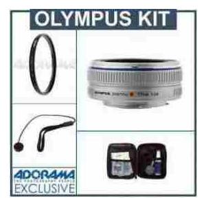 Olympus M. Zuiko Digital 17mm f/2.8 - Silver - for Micro Four Thirds System - Lens Bundle - with