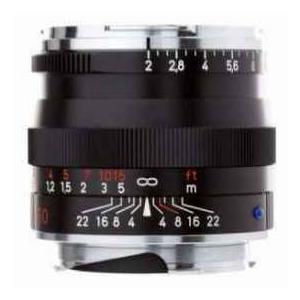 Zeiss Ikon 50mm f/2.0 T* Planar， ZM Lens， for Zeiss Ikon & Leica M Mount Rangefinder Cameras， Bla