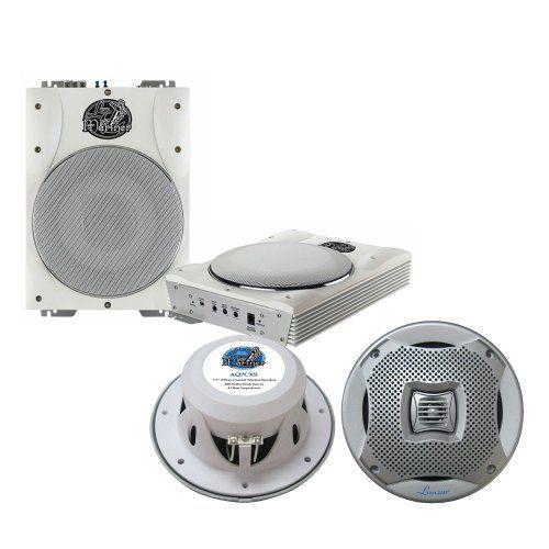 Lanzar(ランザー) マリン アンプウーファー and スピーカー パッケージ - AQTB8 8'' 1000W Low-Profile S | 
