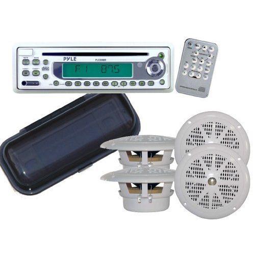 Pyle(パイル) オーディオ パッケージ for the Car/Truck/Boat， マリン In Dash AM/FM/CD Player --White | 