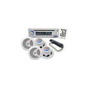 Pyle(パイル) PLCD8MRKT Complete マリンWater Proof 4 スピーカー CD/USB/Mp3/ComboW/ ステレオ Cover ( | 