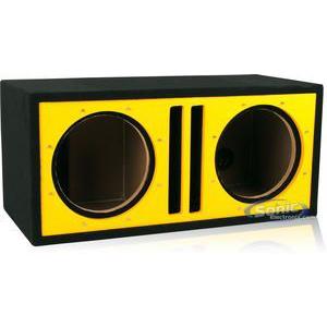 Absolute(アブソルート) Pdeb10ye (Yellow/black) デュアル 10”， 3/4” MDF Twin Port サブウーファー | 